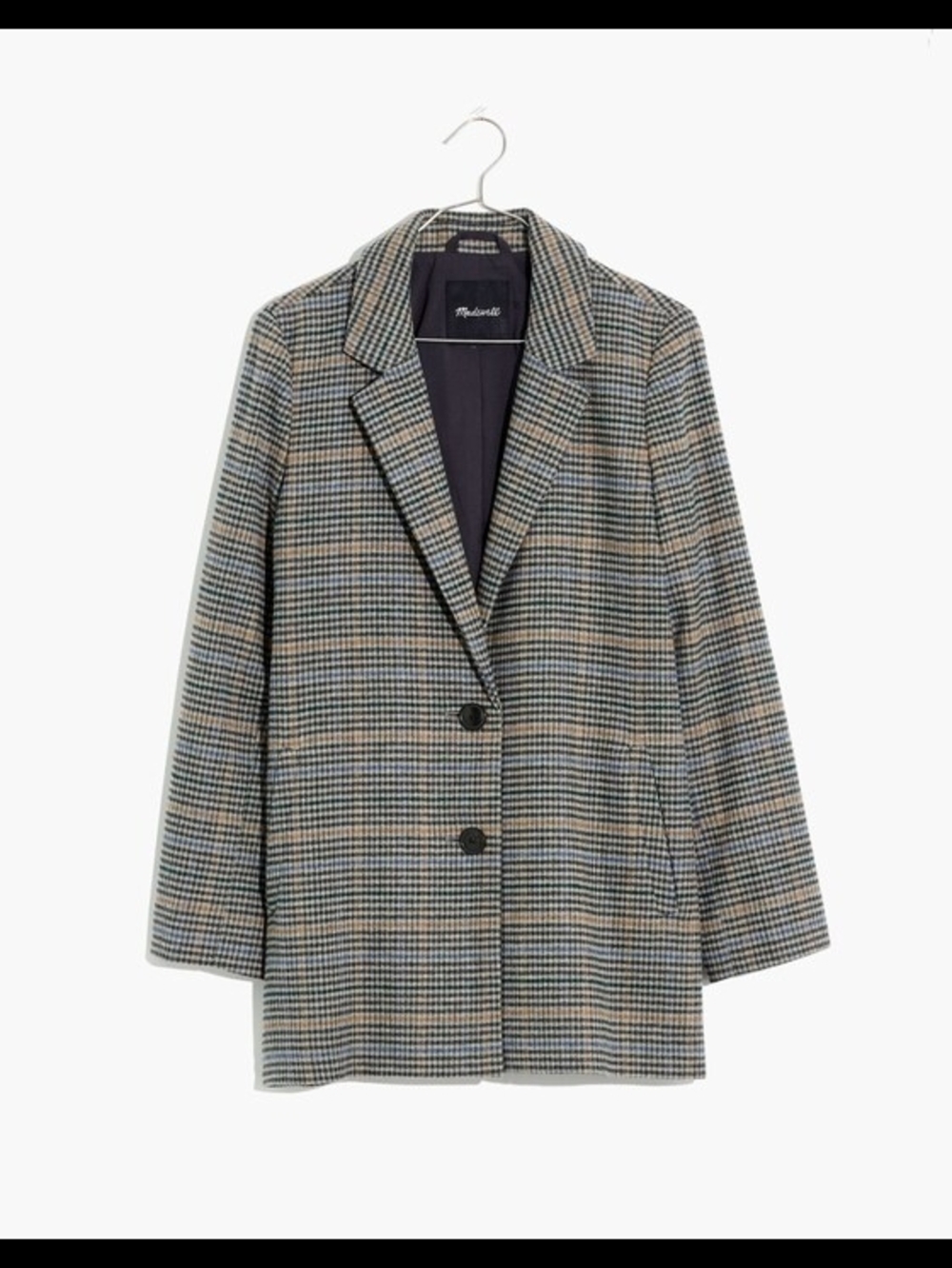 Madewell Dorset Blazer in Bowne Plaid Wool Size M